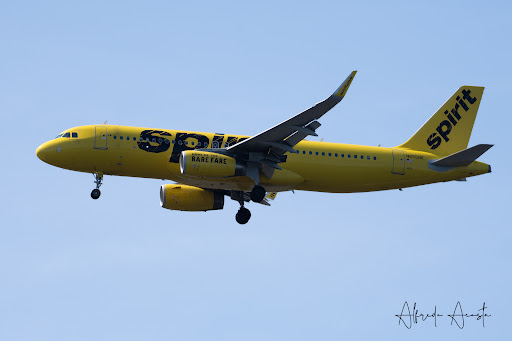 Spirit Airlines Flight NK1234 on Wednesday 14th February
